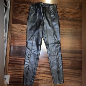 ZARA - SIZE M - FAUX LEATHER BLACK PANTS